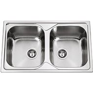 SINKS OKIOPLUS 800 DUO V 0.7mm textured - Stainless Steel Sink