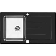 SINKS VITRUM 860 V 1mm brushed black - Stainless Steel Sink