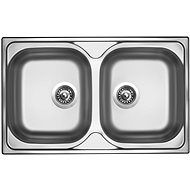 SINKS CLASSIC 800 DUO V 0,6mm Matt - Stainless Steel Sink