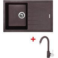 SINKS BEST 780 Marone + SINKS MIX 35 GR - Kitchen Sink and Tap Set