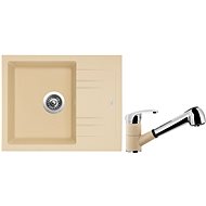 SINKS LINEA 600 N, Sahara + LEGENDA S GR - Kitchen Sink and Tap Set