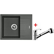 SINKS LINEA 600 N Titanium + LEGEND S - Kitchen Sink and Tap Set