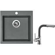 SINKS VIVA 455 Titanium + SINKS ENIGMA S GR - Kitchen Sink and Tap Set