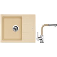 SINKS LINEA 600 N Sahara + SINKS ENIGMA S GR - Kitchen Sink and Tap Set
