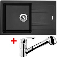 SINKS LINEA 780 N Metalblack + LEGEND S - Kitchen Sink and Tap Set