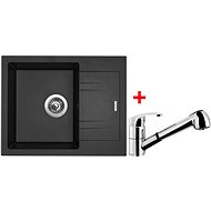 SINKS LINEA 600 N Metalblack + LEGEND S - Kitchen Sink and Tap Set