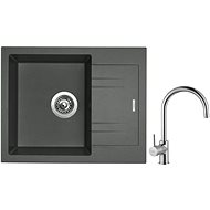 SINKS LINEA 600 N, Titanium + VITALIA - Kitchen Sink and Tap Set
