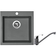 SINKS VIVA 455, Titanium + PRONTO GR - Kitchen Sink and Tap Set