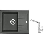 SINKS LINEA 600 N, Titanium + MIX 350P - Kitchen Sink and Tap Set