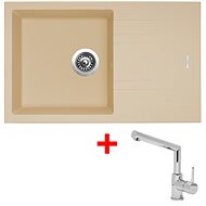 SINKS LINEA 780 N Sahara + MIX 350P - Kitchen Sink and Tap Set