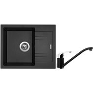 SINKS LINEA 600 N, Metalblack + PRONTO GR - Kitchen Sink and Tap Set