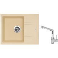 SINKS LINEA 600 N, Sahara + MIX 350P - Kitchen Sink and Tap Set