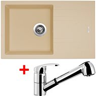 SINKS LINEA 780 N Sahara + LEGENDA S - Kitchen Sink and Tap Set