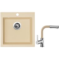 SINKS VIVA 455 Sahara + SINKS ENIGMA S GR - Kitchen Sink and Tap Set