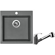 SINKS VIVA 455 Titanium + LEGENDA S GR - Kitchen Sink and Tap Set