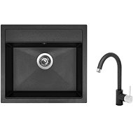 SINKS SOLO 560 Granbl. + SINKS MIX 35 GR - Kitchen Sink and Tap Set