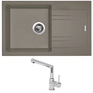 SINKS LINEA 780 N, Truffle + MIX 350P - Kitchen Sink and Tap Set