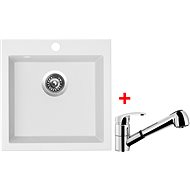 SINKS VIVA 455 Milk + LEGENDA S - Kitchen Sink and Tap Set