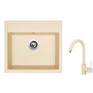 SINKS SOLO 560 Sahara + SINKS MIX 35 GR - Kitchen Sink and Tap Set