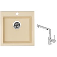 SINKS VIVA 455 Sahara + MIX 350P - Kitchen Sink and Tap Set