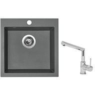 SINKS VIVA 455, Titanium + MIX 350P - Kitchen Sink and Tap Set