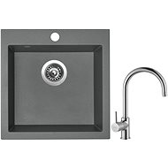 SINKS VIVA 455, Titanium + VITALIA - Kitchen Sink and Tap Set