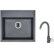 SINKS SOLO 560 Titanium + SINKS MIX 35 GR - Kitchen Sink and Tap Set