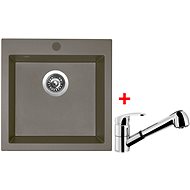 SINKS VIVA 455 Truffle + LEGENDA S - Kitchen Sink and Tap Set