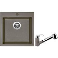 SINKS VIVA 455 Truffle + SINKS LEGENDA S GR - Kitchen Sink and Tap Set