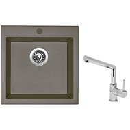SINKS VIVA 455 Truffle + SINKS MIX 350P - Kitchen Sink and Tap Set
