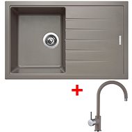 SINKS BEST 780, Truffle + VITALIA GR - Kitchen Sink and Tap Set