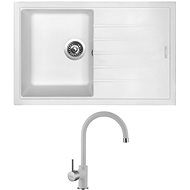 SINKS BEST 780, Milk + VITALIA GR - Kitchen Sink and Tap Set