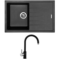 SINKS BEST 780 Metalblack + SINKS VITALIA GR - Kitchen Sink and Tap Set