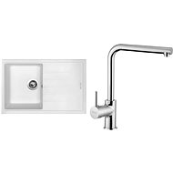 SINKS BEST 780 Pureblack+ELKA - Kitchen Sink and Tap Set