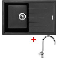 SINKS BEST 780 Pureblack+VITALIA - Kitchen Sink and Tap Set