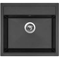 SINKS SOLO 560 Pureblack+ELKA - Kitchen Sink and Tap Set