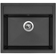 SINKS SOLO 560 Pureblack+ENIGMA S GR - Kitchen Sink and Tap Set