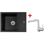 SINKS AMANDA 650 Nanoblack+MIX 3 P - Set dřezu a baterie