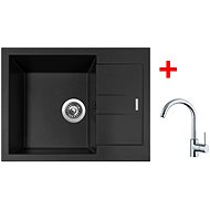SINKS AMANDA 650 Nanoblack+MIX 35 - Set dřezu a baterie