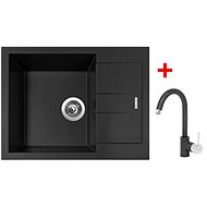 SINKS AMANDA 650 Nanoblack+MIX 35 GR - Set dřezu a baterie