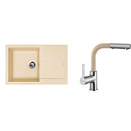 SINKS AMANDA 780 Sahara+ENIGMA S GR - Kitchen Sink and Tap Set