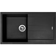 SINKS AMANDA 860 Pureblack+VITALIA - Kitchen Sink and Tap Set