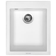 SINKS CUBE 410 Milk+ENIGMA S GR - Kitchen Sink and Tap Set
