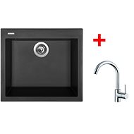 SINKS CUBE 560 Nanoblack+MIX 35 - Set dřezu a baterie