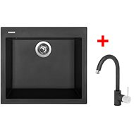SINKS CUBE 560 Nanoblack+MIX 35 GR - Set dřezu a baterie