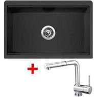SINKS FARMHOUSE 838 Nanoblack+MIX 3 P - Set dřezu a baterie