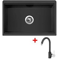 SINKS FARMHOUSE 838 Nanoblack+MIX 35 GR - Set dřezu a baterie
