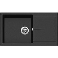 SINKS INFINITY 860 Metalblack+VITALIA GR - Kitchen Sink and Tap Set