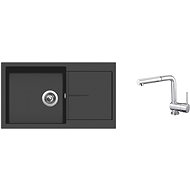 SINKS INFINITY 860 Nanoblack+MIX 3 P - Set dřezu a baterie