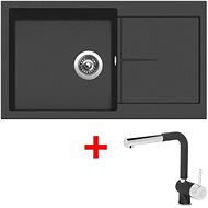 SINKS INFINITY 860 Nanoblack+MIX 3 P GR - Set dřezu a baterie